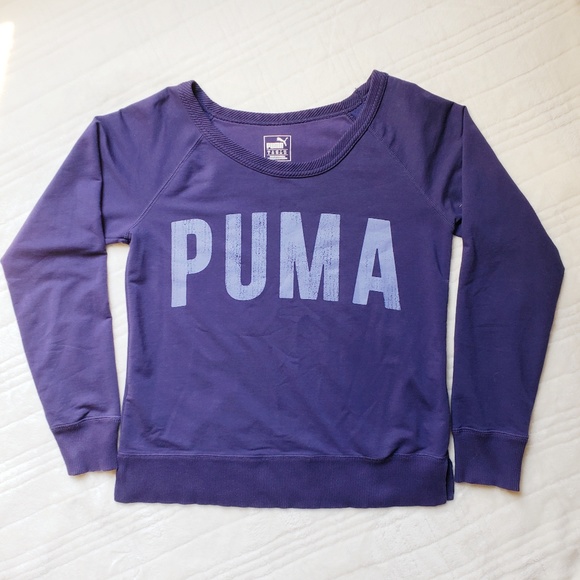 Puma Purple Crewneck Sweatshirt Size Small - Picture 2 of 8
